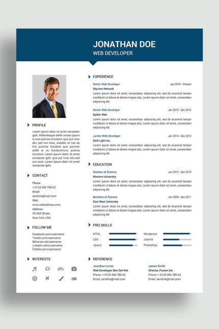 Template #69421 Bio Data Webdesign Template - Logo template Preview