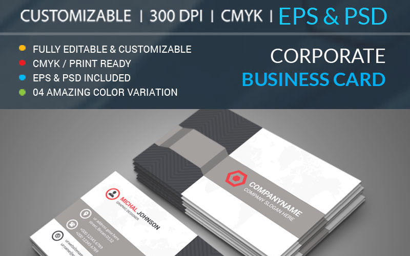 Johnson Business Card - Corporate Identity Template
