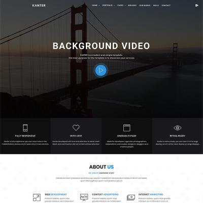 "Kanter - Corporate&Portfolio&Agency" thème WordPress Bootstrap #69402