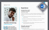 Krystian Armstrong - Creative Director Lebenslauf- Theme Kleiner Screenshot Lebenslauf-Vorlage namens "Krystian Armstrong - Creative Director"