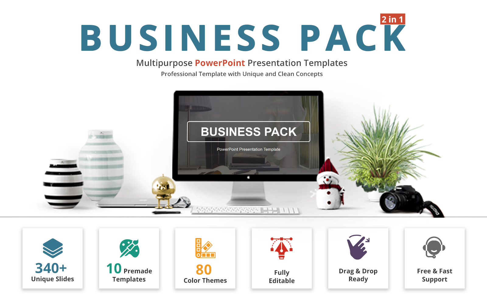 Luxusní PowerPoint šablona "Business Pack" #69412