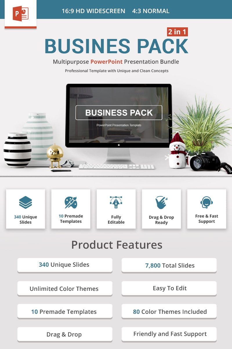 Plantilla PowerPoint "Business Pack" #69412