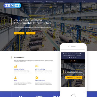Thème Joomla adaptatif pour site industriel #69482
