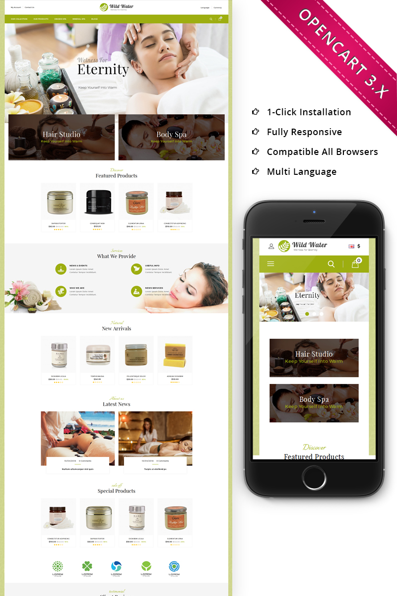 Wildwater Spa - Responsive №69478 - скриншот