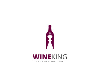 Wine King Logo Template