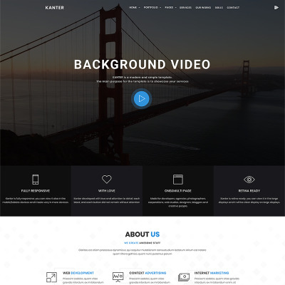 WordPress шаблон "Kanter - Corporate&Portfolio&Agency" #69402