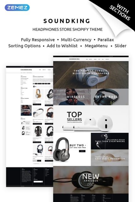 Template #69562 Headphones Mobile Webdesign Template - Logo template Preview