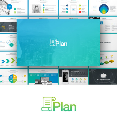 Plantilla PowerPoint Plan - Business Plan & Infographic
