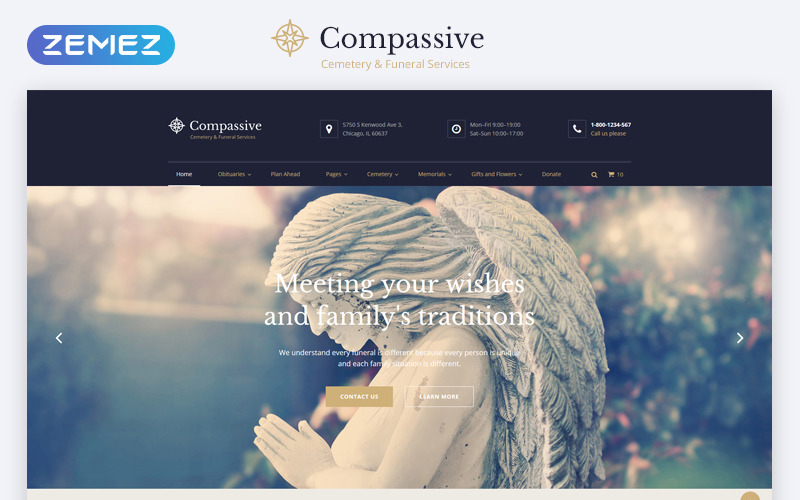 Compassive - Cemetery & Funeral Services HTML5 Website Template
