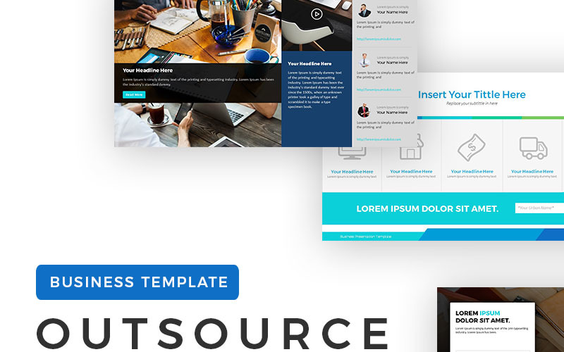 Outsource - PowerPoint template PowerPoint Template