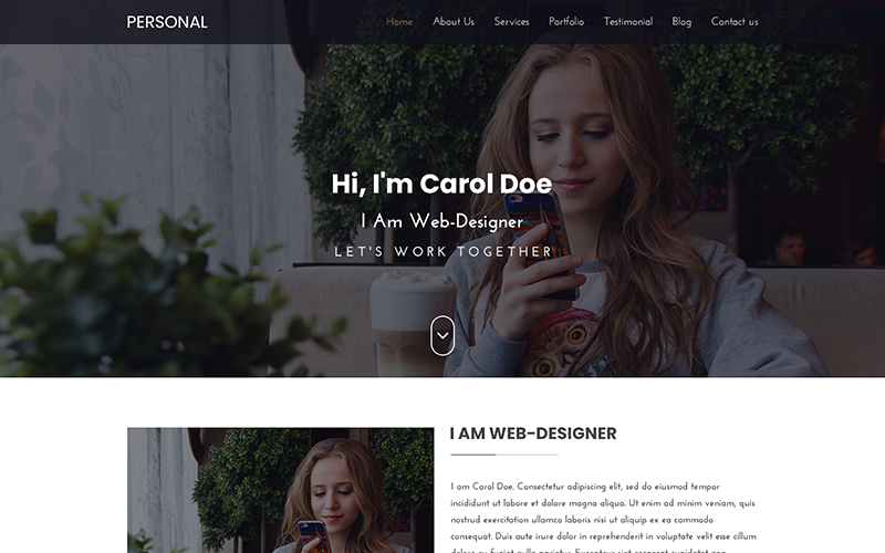 PERSONAL Portfolio Creative PSD Template