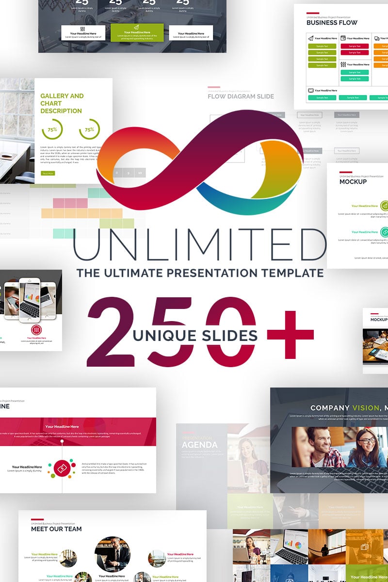 Plantilla PowerPoint "Unlimited Business Project Asset" #69554 - captura de pantalla