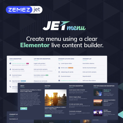 WordPress Plugin namens "JetMenu - Mega-Menü für Elementor Page Builder " #69509