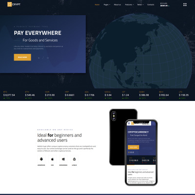 Crypt - Cryptocurrency Multipage HTML5 Website Template Crypt - Cryptocurrency Multipage HTML5 Website Template