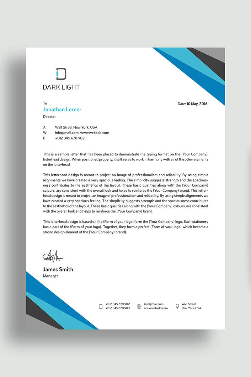 Elegant Letterhead Corporate Identity Template #69617