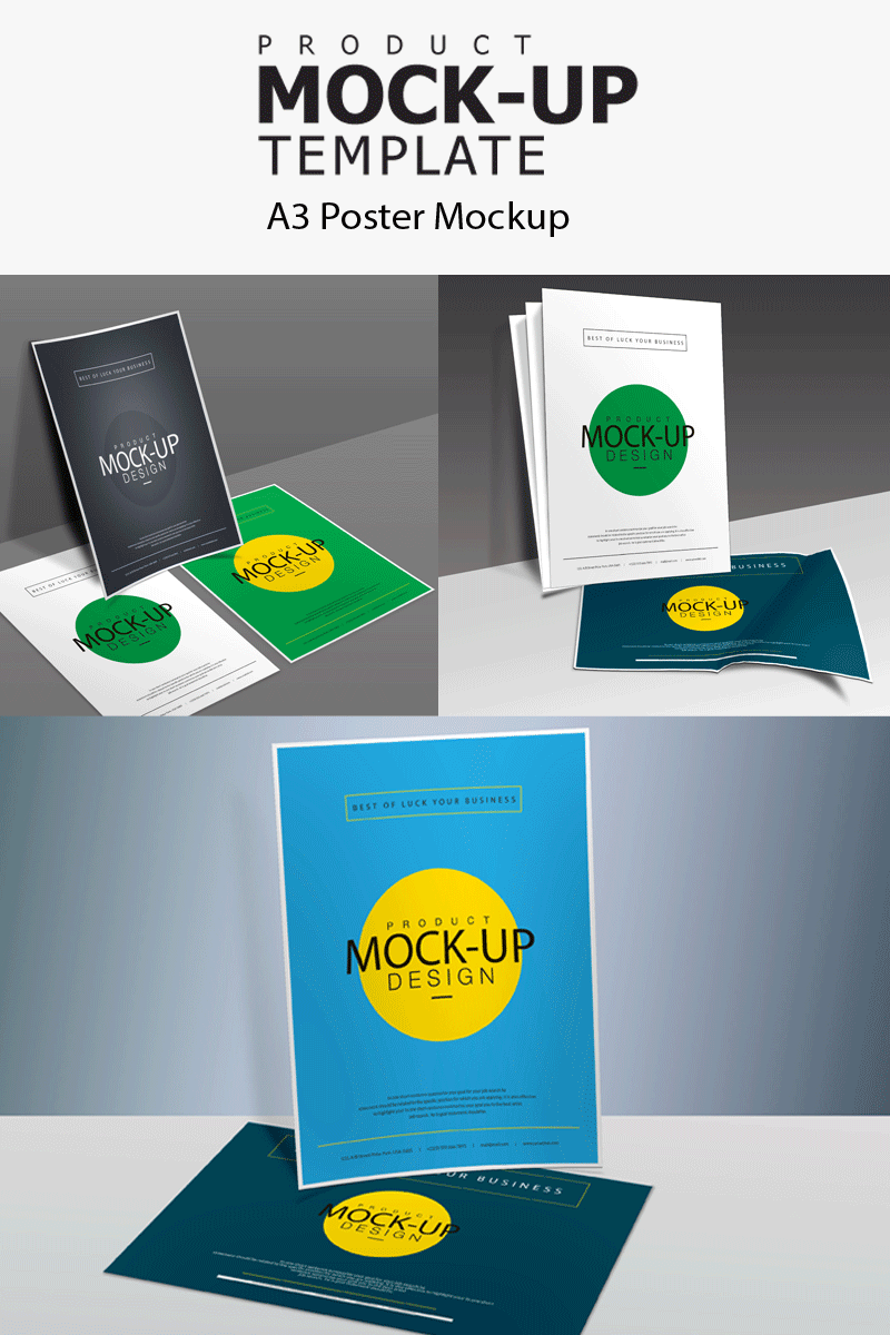 Maqueta de producto A3 Poster Mock-Up