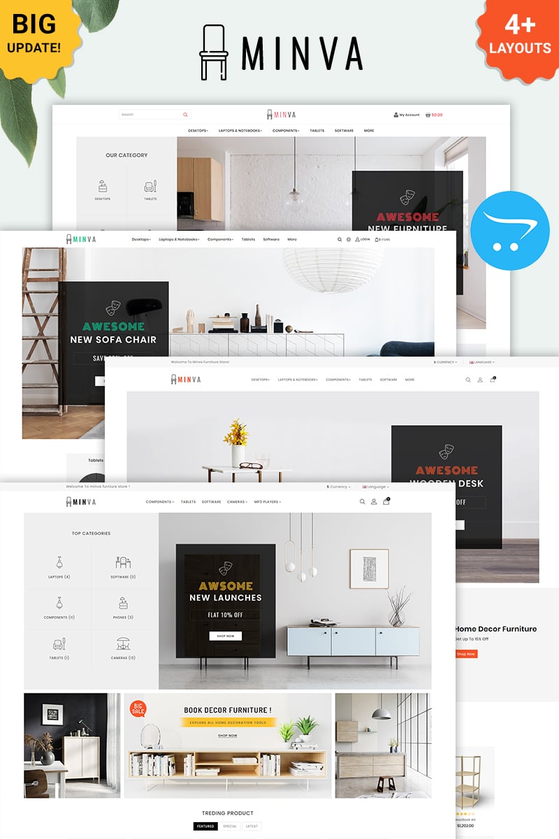 Minva - The Furniture Shop OpenCart Template - screenshot