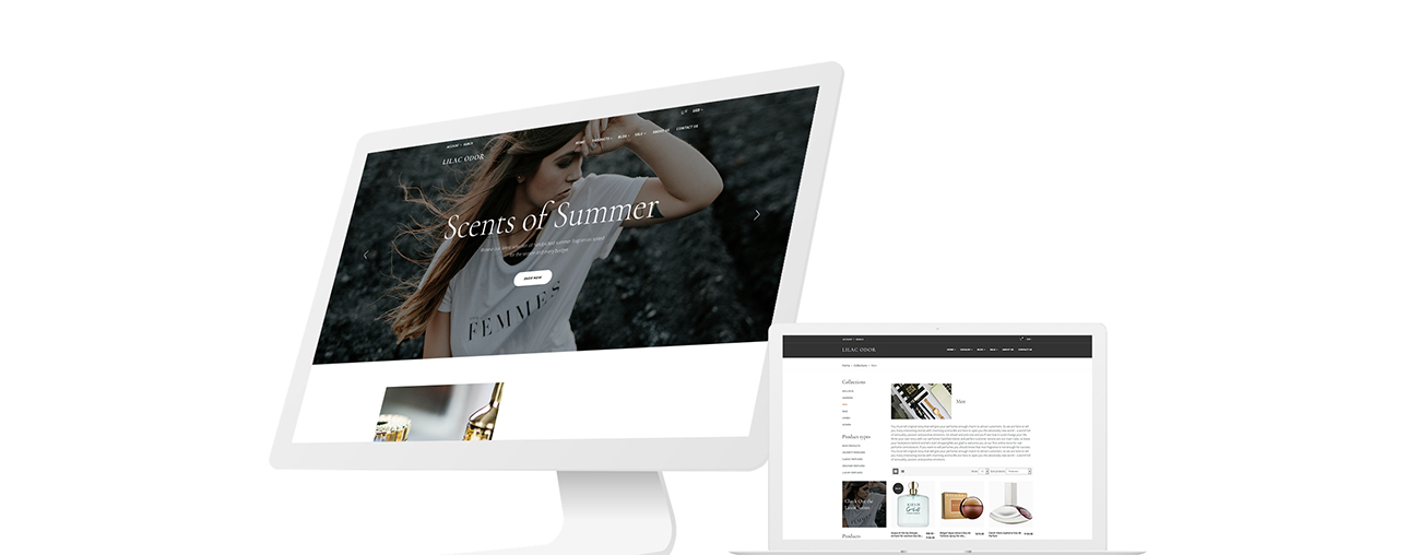 парфюмерный магазин shopify тема