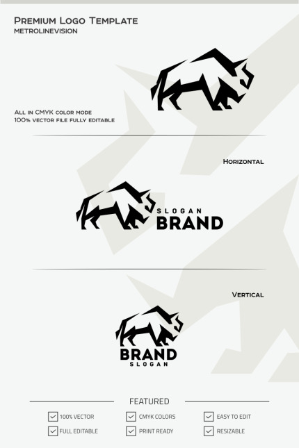 Template #69737 Animals Best Webdesign Template - Logo template Preview