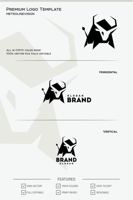 Template #69791 Head Logo Webdesign Template - Logo template Preview