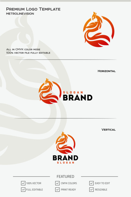 Template #69798 Bird Brand Webdesign Template - Logo template Preview