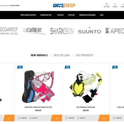 DiveDeep - Tema PrestaShop dell'attrezzatura da snorkeling #69781