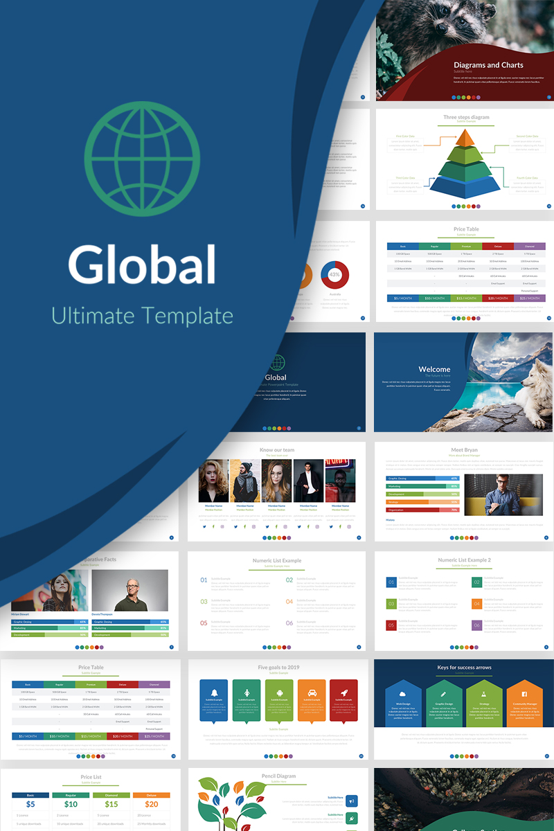 "Global Presentation" - PowerPoint шаблон №69775 - скріншот
