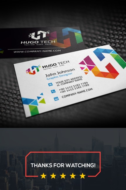 Template #69821 Business Card Webdesign Template - Logo template Preview