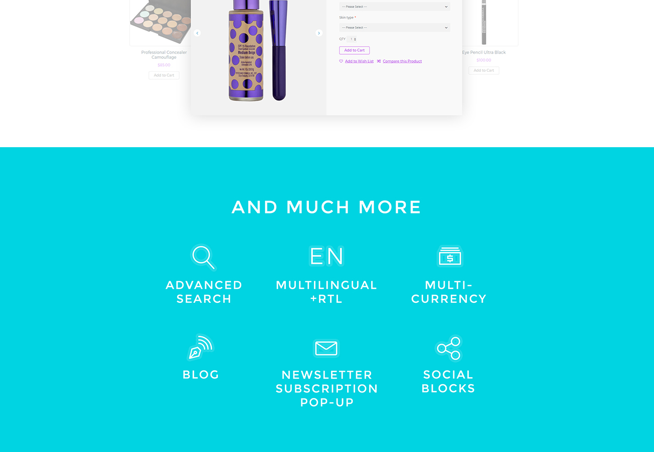 cosmetics &amp; makeup opencart template