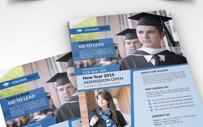 College and University Admission Flyer - Corporate Identity Template