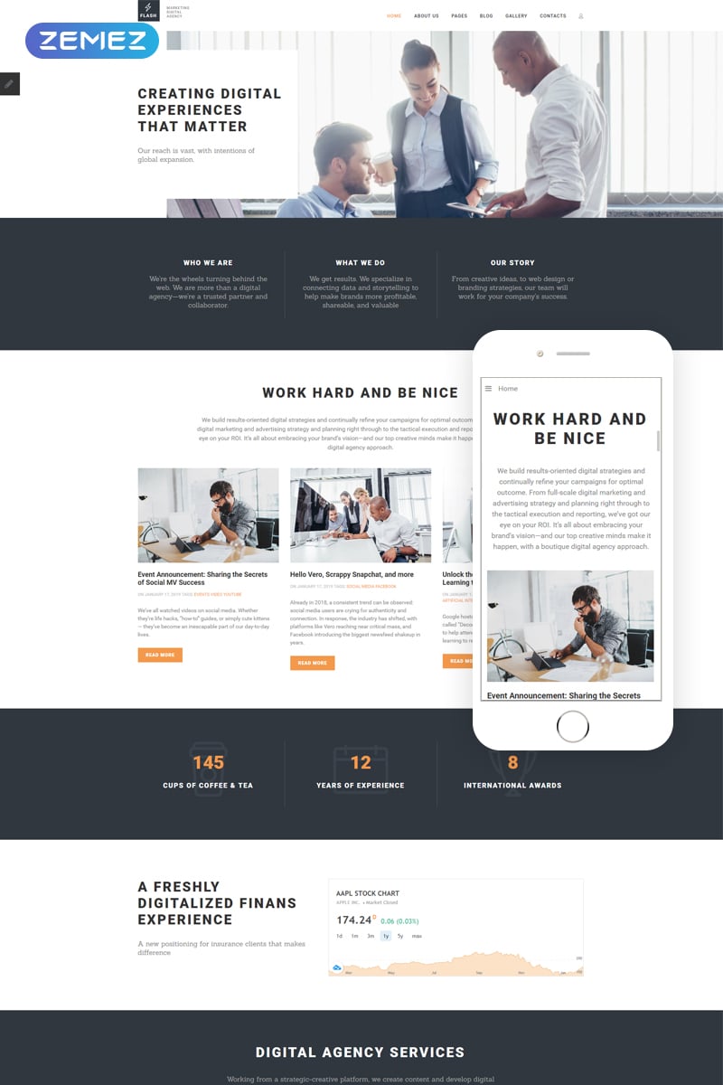 Plantilla Joomla "Flash - Digital Marketing Agency" #69862