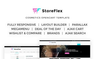 StoreFlex - Cosmetics & Makeup OpenCart Template