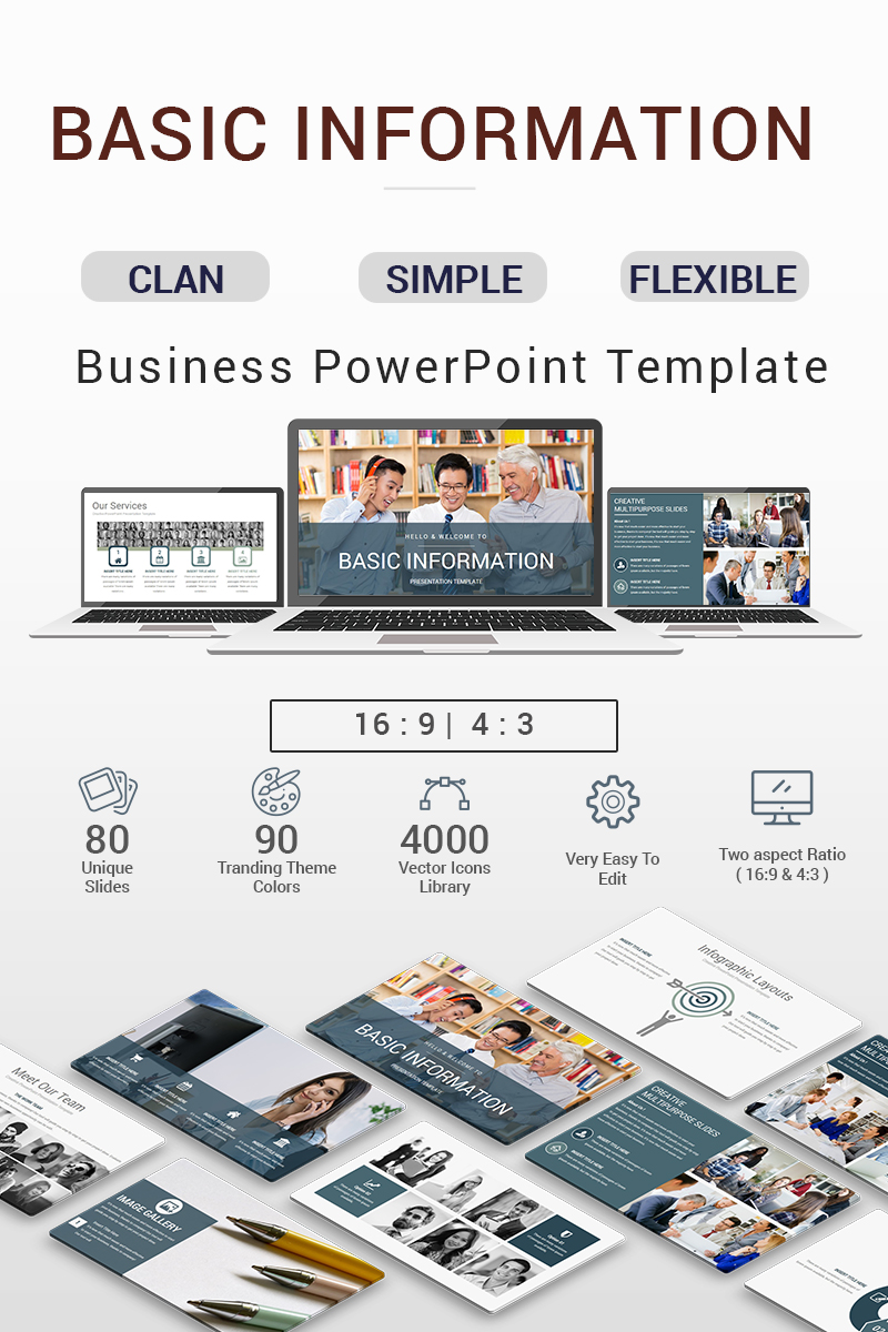 BASIC INFORMATION PowerPoint Template #69950