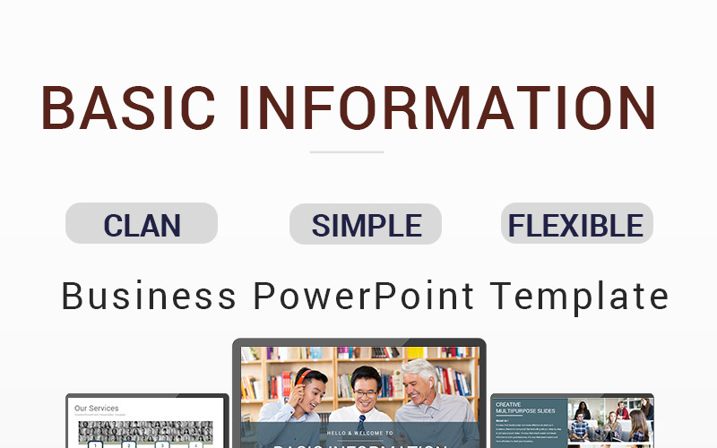 BASIC INFORMATION PowerPoint template PowerPoint Template