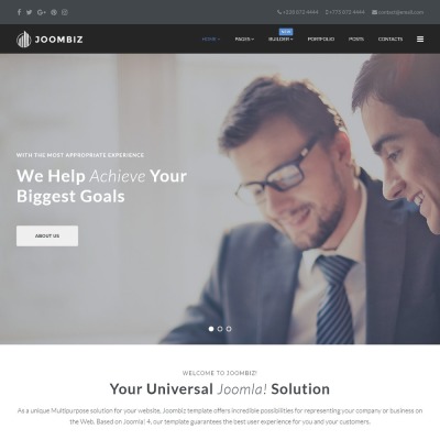 Joomla Vorlage namens "Joombiz - Elegant Business Company" #69909