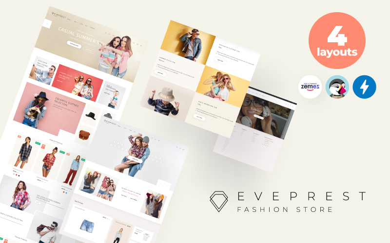 Modello PrestaShop Responsive #69941 "Eveprest Fashion 1.7 - Fashion Store"