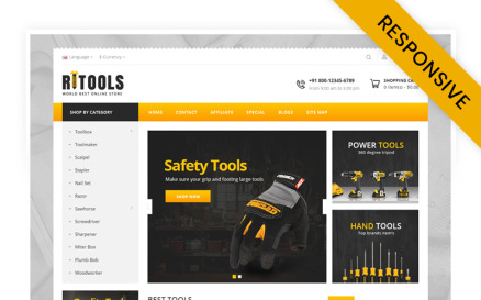 Online Tools Store OpenCart Template