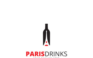 Paris Drinks Logo Template