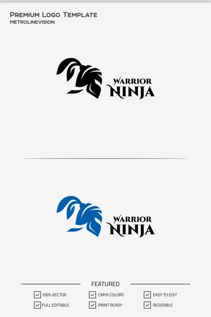 Template #70061 Ninja Spartan Webdesign Template - Logo template Preview