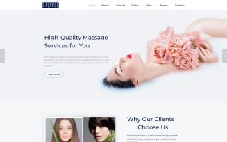 Balance - Elegant Massage Salon Multipage Website Template