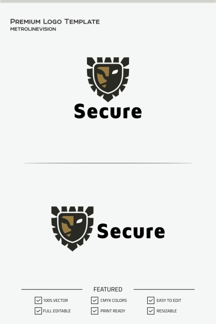 Template #70100 Security Shield Webdesign Template - Logo template Preview