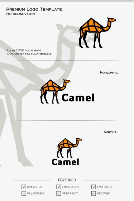 Template #70101 Animal Camel Webdesign Template - Logo template Preview