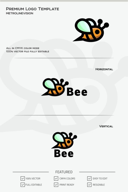 Template #70102 Art Bee Webdesign Template - Logo template Preview