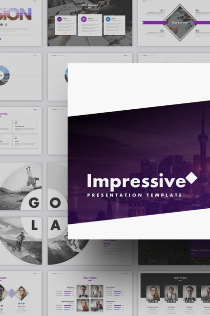 Template #70136 Slides Powerpoint Webdesign Template - Logo template Preview