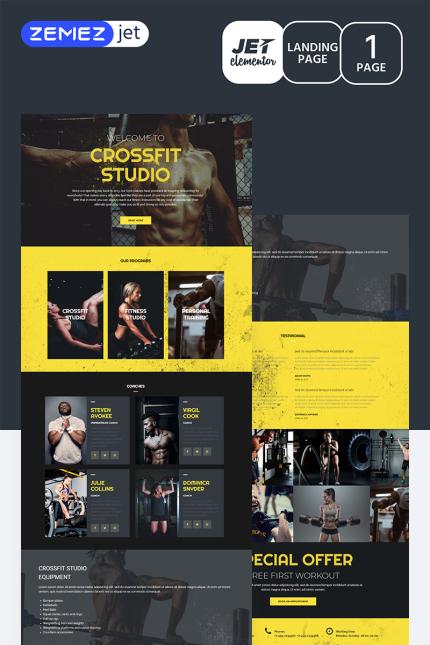 Kit Graphique #70144 Crossfit Gym Web Design - Logo template Preview