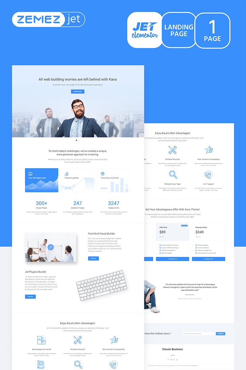 Basiclass - Classic Buisiness Jet Elementor Template - screenshot