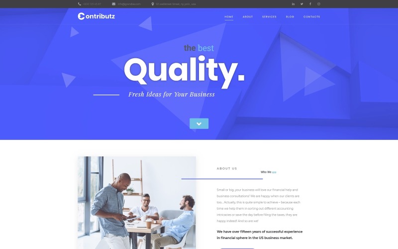 Contributz - Corporate Consulting WordPress Elementor Theme WordPress Theme