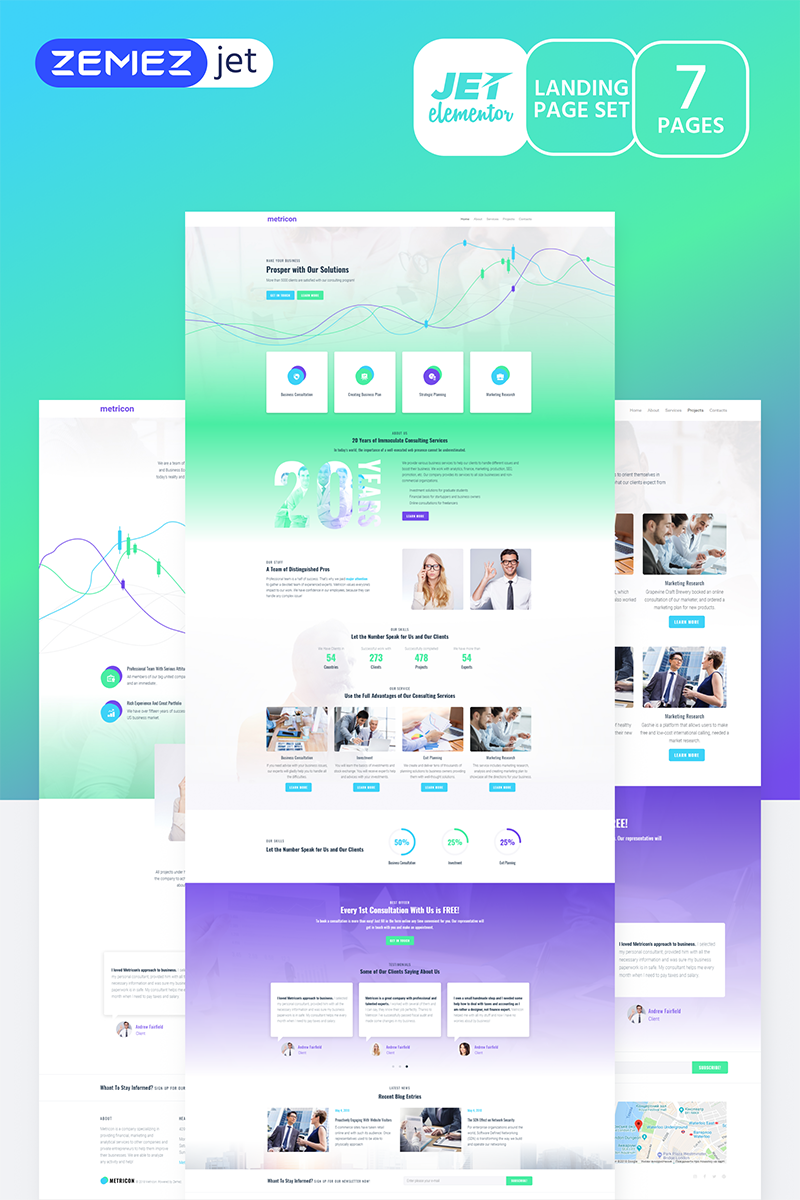 Samplic - Corporate Business Jet Elementor Template #70187 - skärmbild
