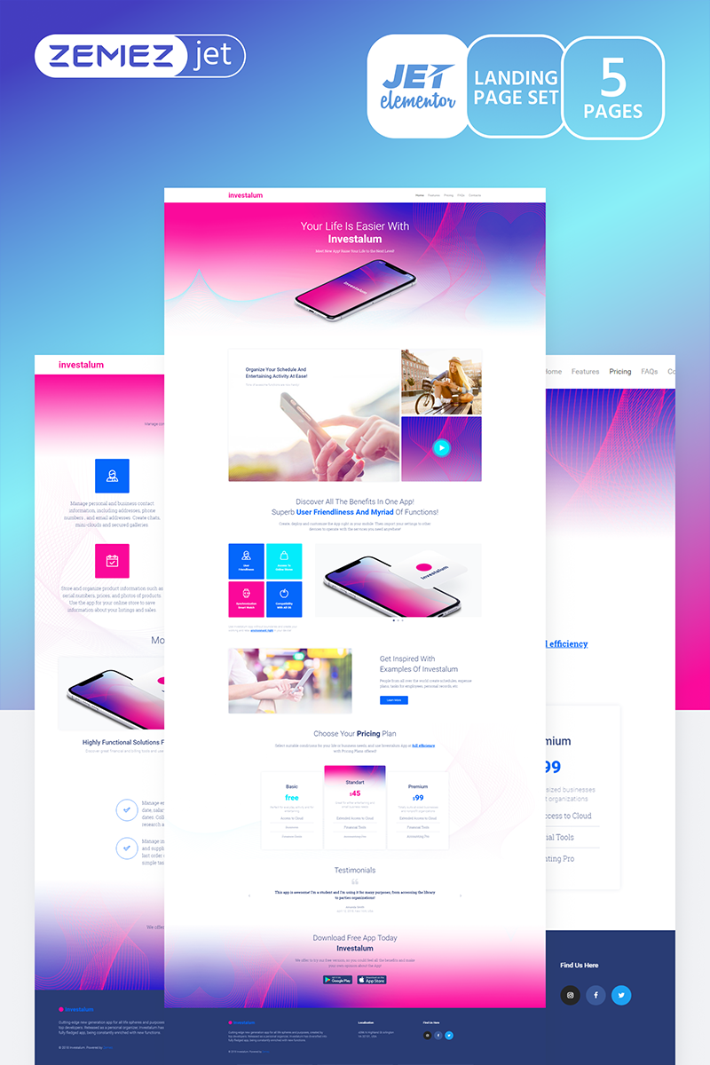 Szablon Elementor AppRove - Corporate App Jet #70183 - zrzut ekranu
