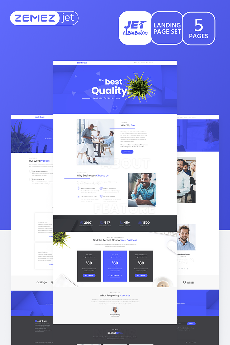 Wizarro - Business Consulting Jet Elementor Template - screenshot